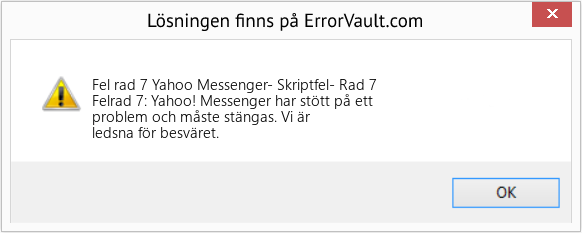 Fix Yahoo Messenger- Skriptfel- Rad 7 (Error Fel rad 7)
