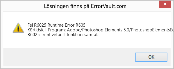 Fix Runtime Error R605 (Error Fel R6025)