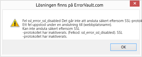 Download Error <?php echo $number; ?> (Det går inte att ansluta säkert eftersom SSL-protokollet har inaktiverats) Repair Tool Fix Det går inte att ansluta säkert eftersom SSL-protokollet har inaktiverats (Error Fel ssl_error_ssl_disabled)