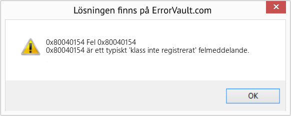 Fix Fel 0x80040154 (Error 0x80040154)