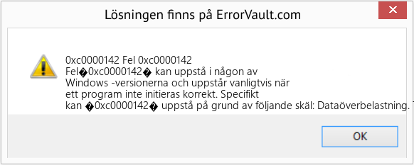 Fix Fel 0xc0000142 (Error 0xc0000142)