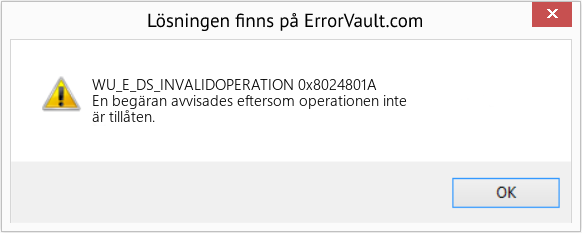 Fix 0x8024801A (Error WU_E_DS_INVALIDOPERATION)